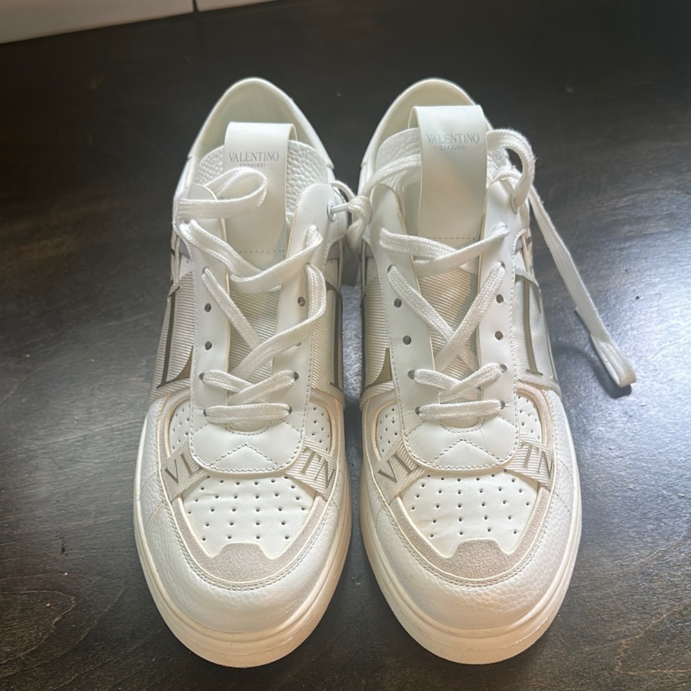 Valentino White Leather Sneakers